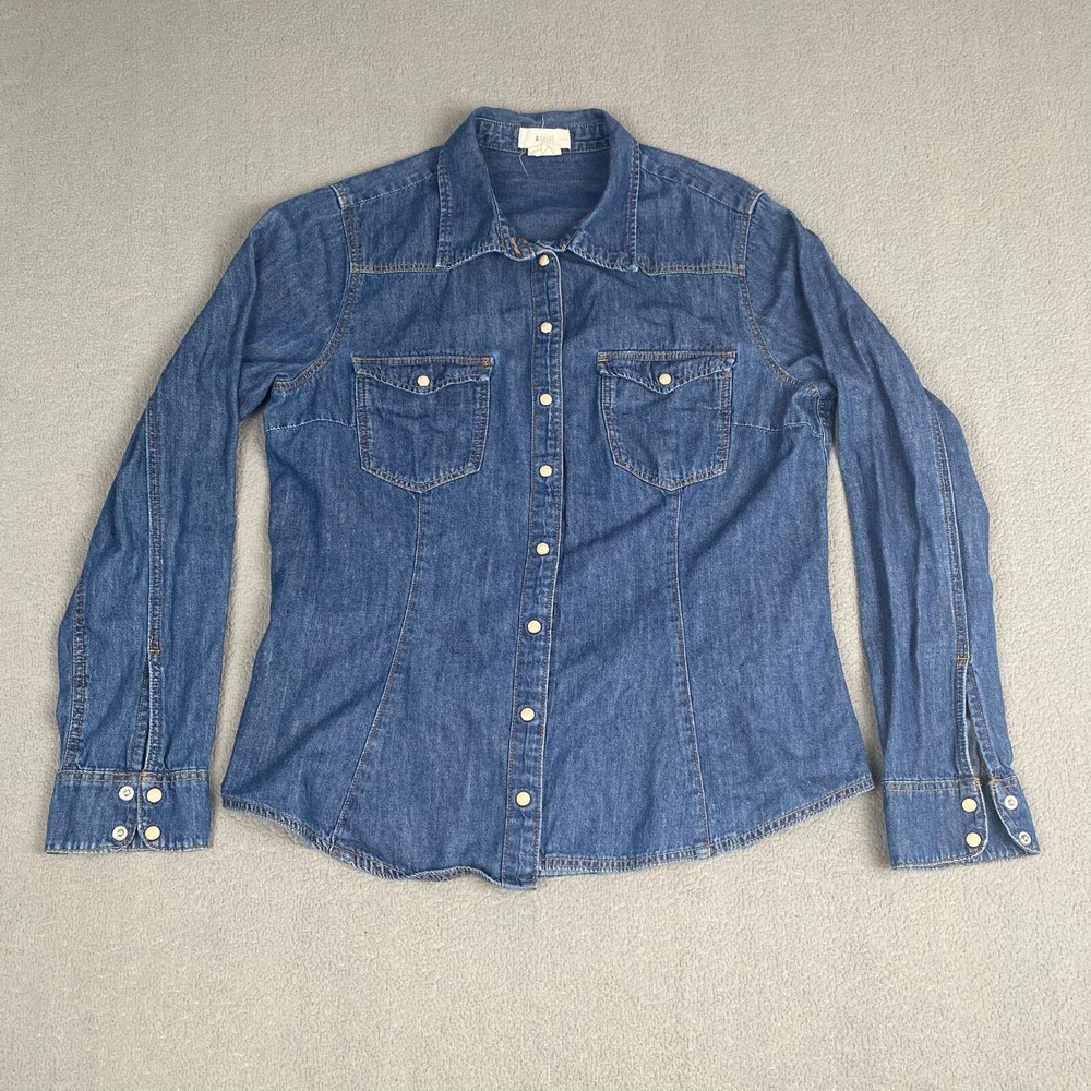Denim Button-Up Shirt